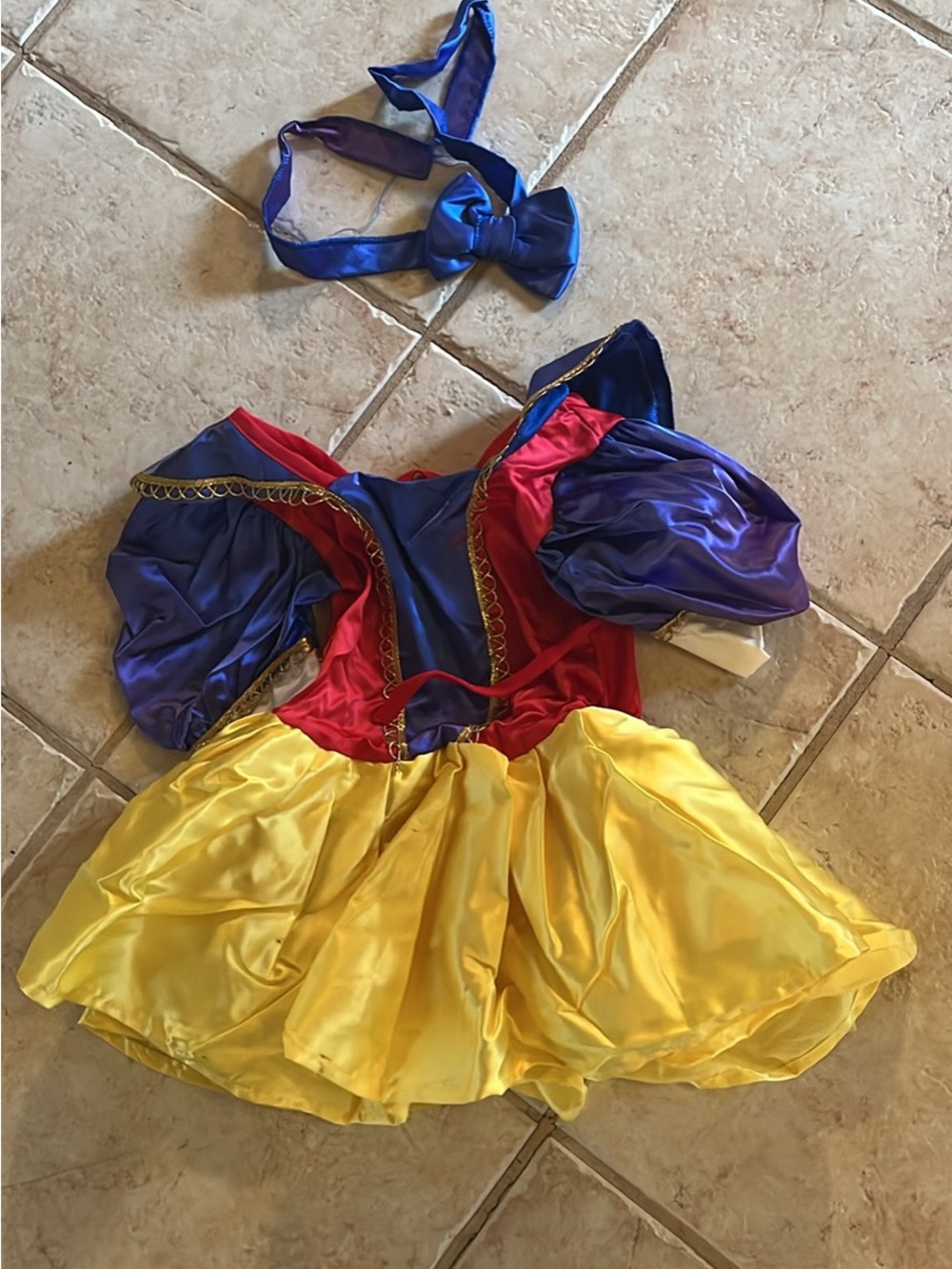 costume halloween vintage 90s Snow White w/headband size 1-2 years